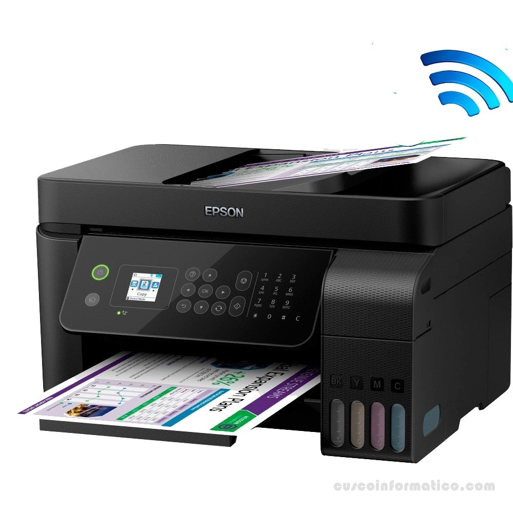 Multifuncional de tinta continua Epson L5190, imprime/escanea/copia/Fax, USB/LAN/WiFi